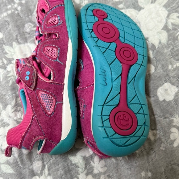 Stride Rite Pink and Teal Kids Sandals - Picture 7 of 9